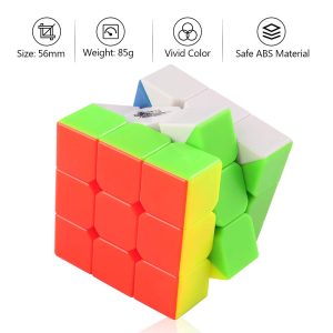 Vibrant 3x3 Rubiks Cube, perfect for puzzle lovers and speedcubing enthusiasts of all ages.
