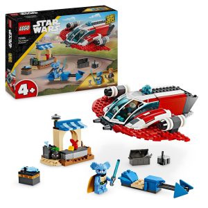 Vibrant Star Wars LEGO set for kids with spaceship, market stall, and minifigures for creative play.