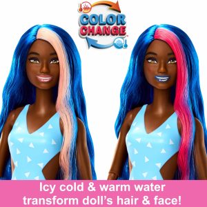 Vibrant color-changing doll with playful hair transformation for interactive imaginative play.