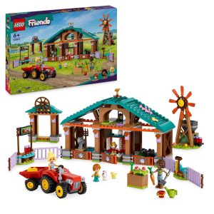 LEGO Friends Farm Set with barn, tractor, and vibrant characters for imaginative play and storytelling.