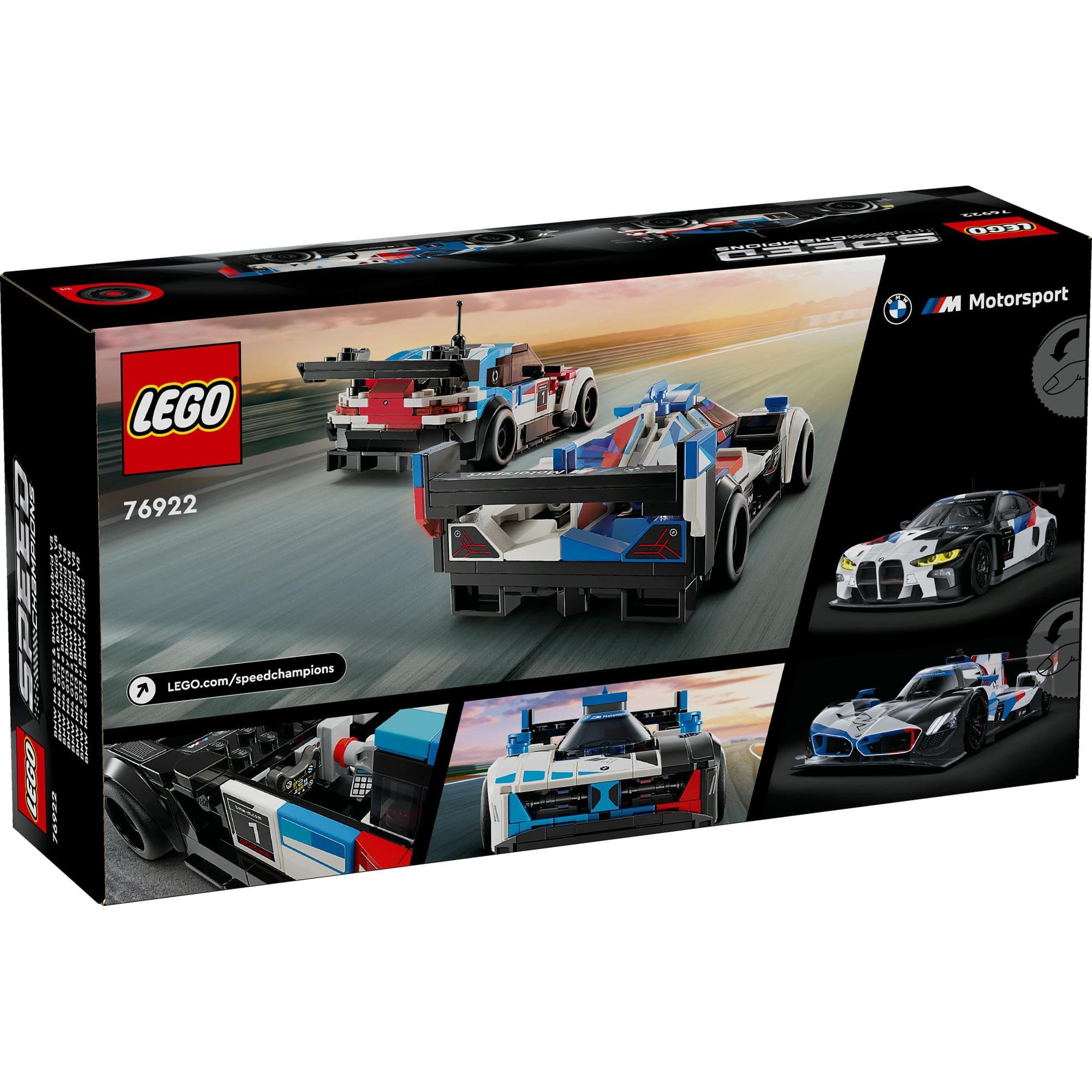 LEGO Motorsports Set 76922: Build exciting racing cars and immerse in thrilling competition.