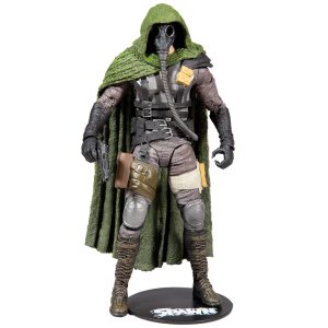 Dynamic action figure with cloak and gas mask, exuding adventure and mystery. Version 1.0.0.