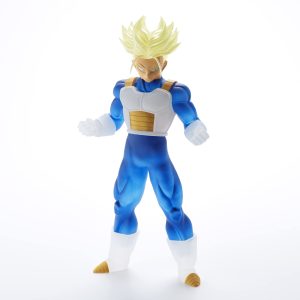 Dynamic anime figurine of iconic character with spiky blonde hair and detailed outfit.