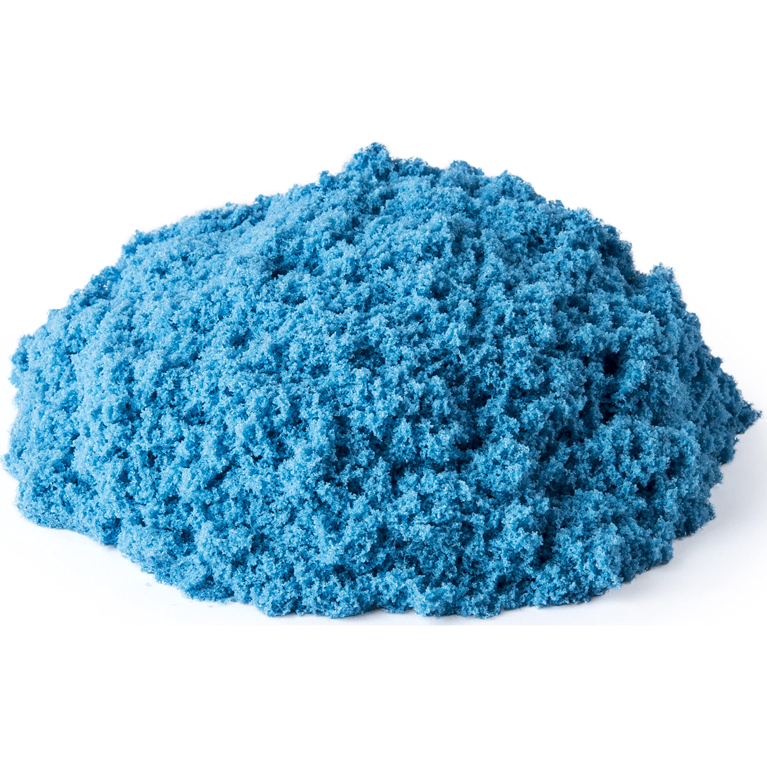 Vibrant blue sand mound for creative projects, educational activities, and artistic expression.