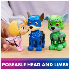 Vibrant poseable toy figures of heroic pups for imaginative play and creative storytelling.