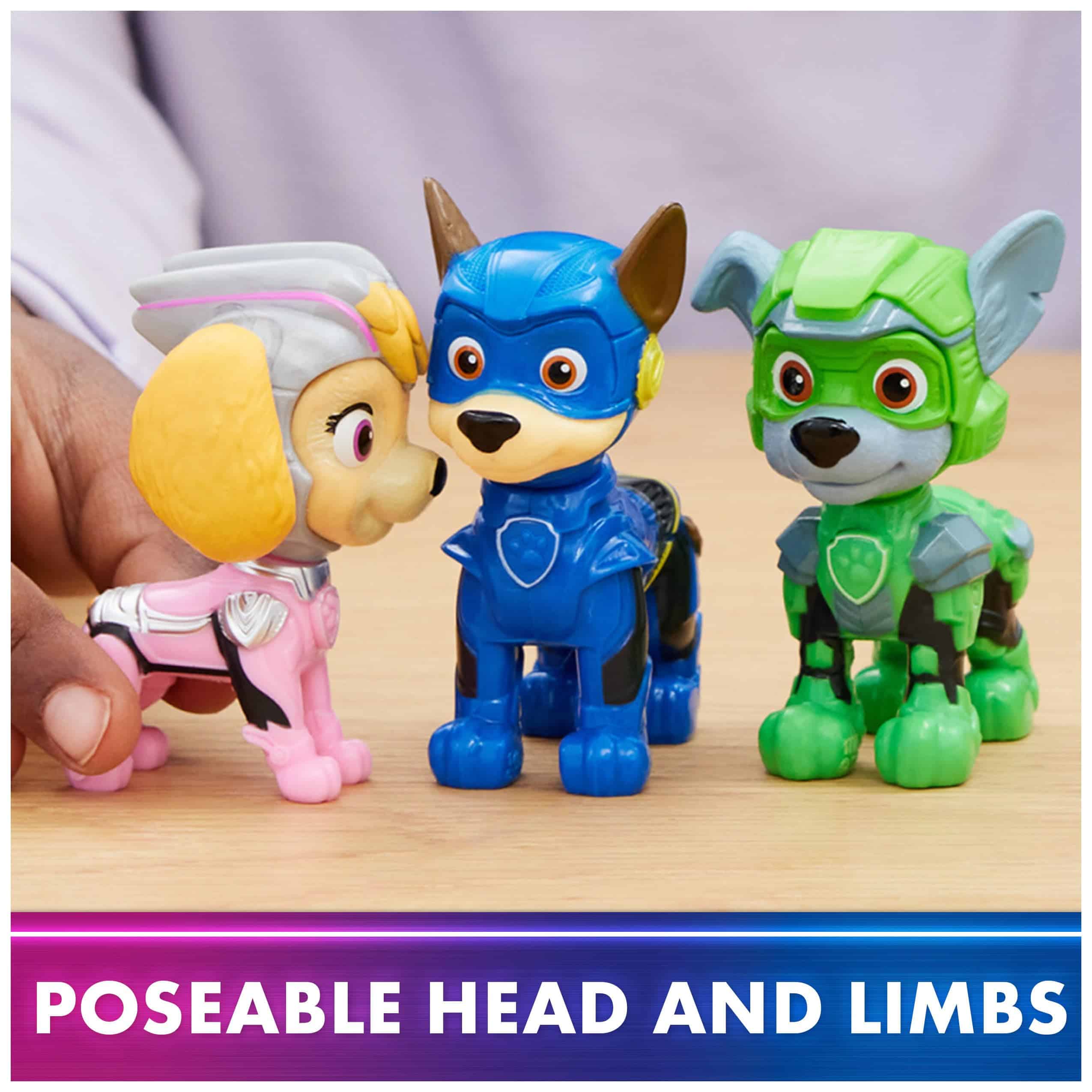 Vibrant poseable toy figures of heroic pups for imaginative play and creative storytelling.