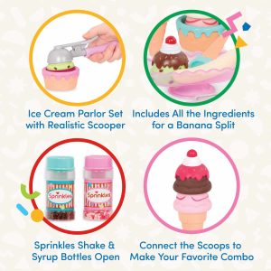 Colorful ice cream parlor playset with fun accessories for imaginative culinary adventures.