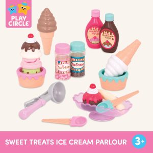 Vibrant ice cream playset sparks creativity and imaginative fun for young children.