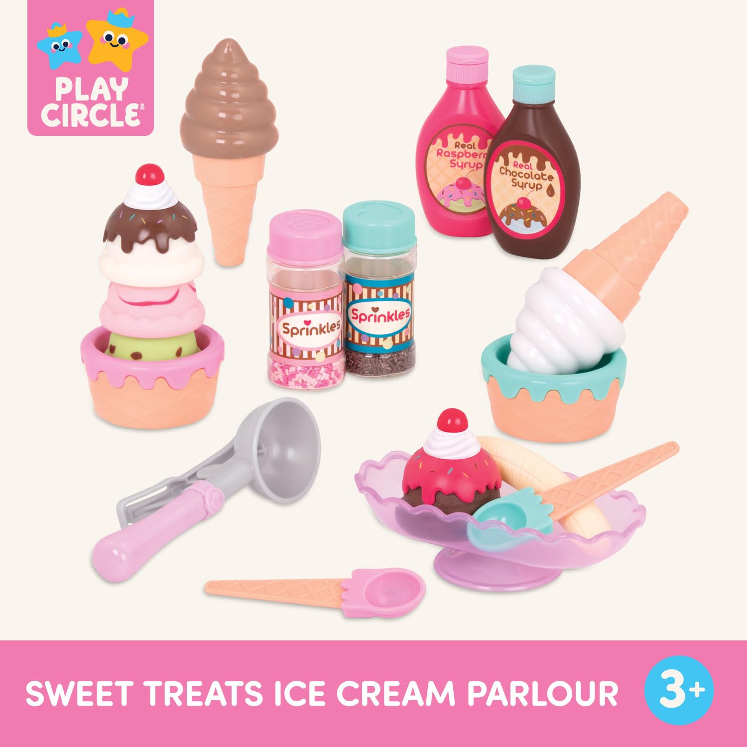 Vibrant ice cream playset sparks creativity and imaginative fun for young children.