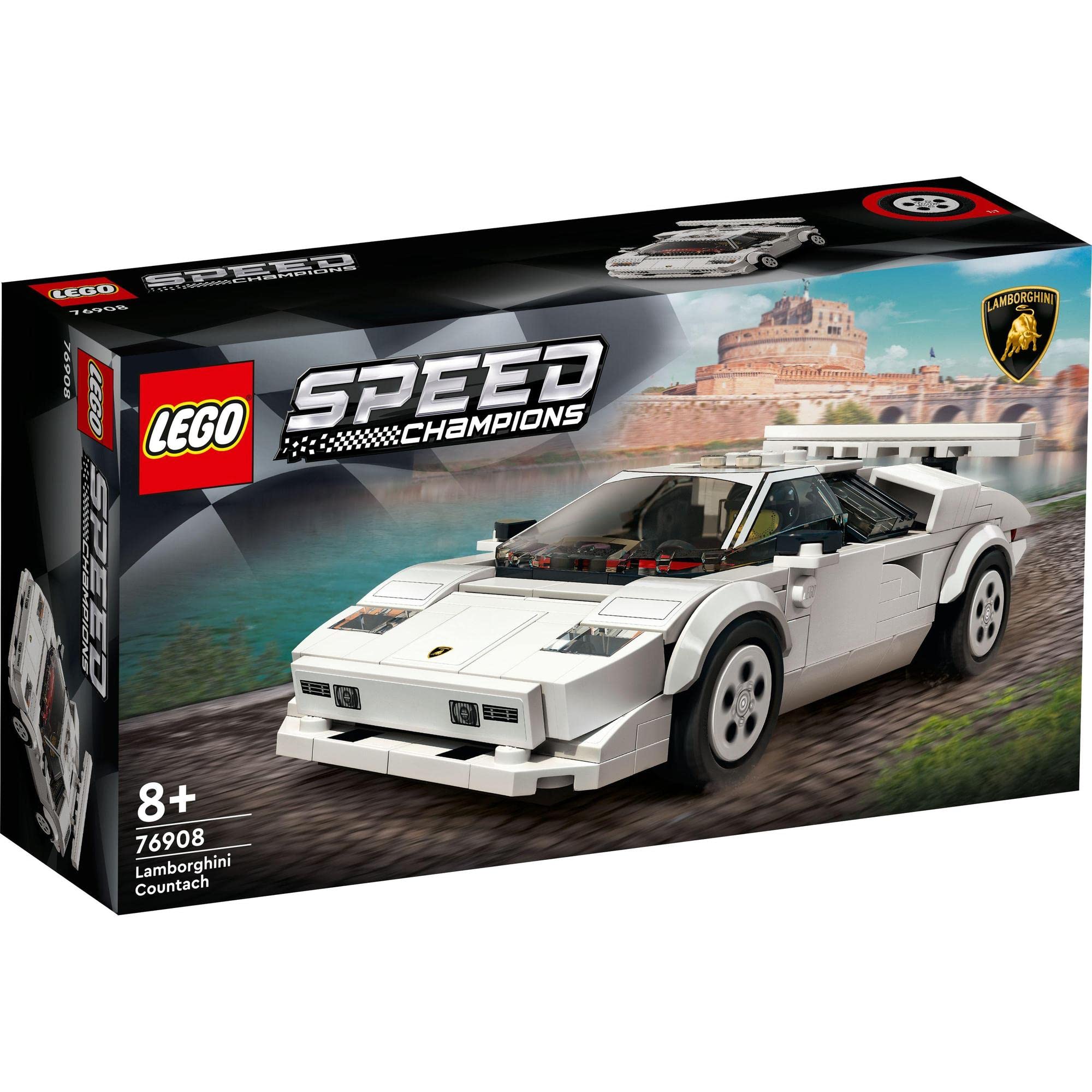 LEGO Speed Champions Lamborghini Countach Set 76908: A vibrant, detailed model for collectors and builders.