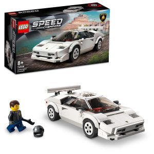 LEGO Speed Champions Lamborghini set with race car driver, perfect for imaginative racing adventures.