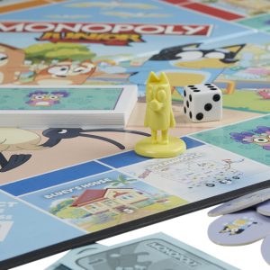 Colorful Monopoly Junior board game setup for family fun and engaging childrens gameplay.