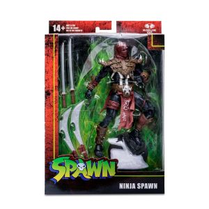 Ninja Spawn Action Figure in vibrant packaging, showcasing detailed design and dynamic pose.