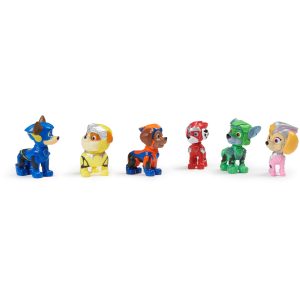 Bright Paw Patrol toy collection features six colorful character figures for adventurous play.