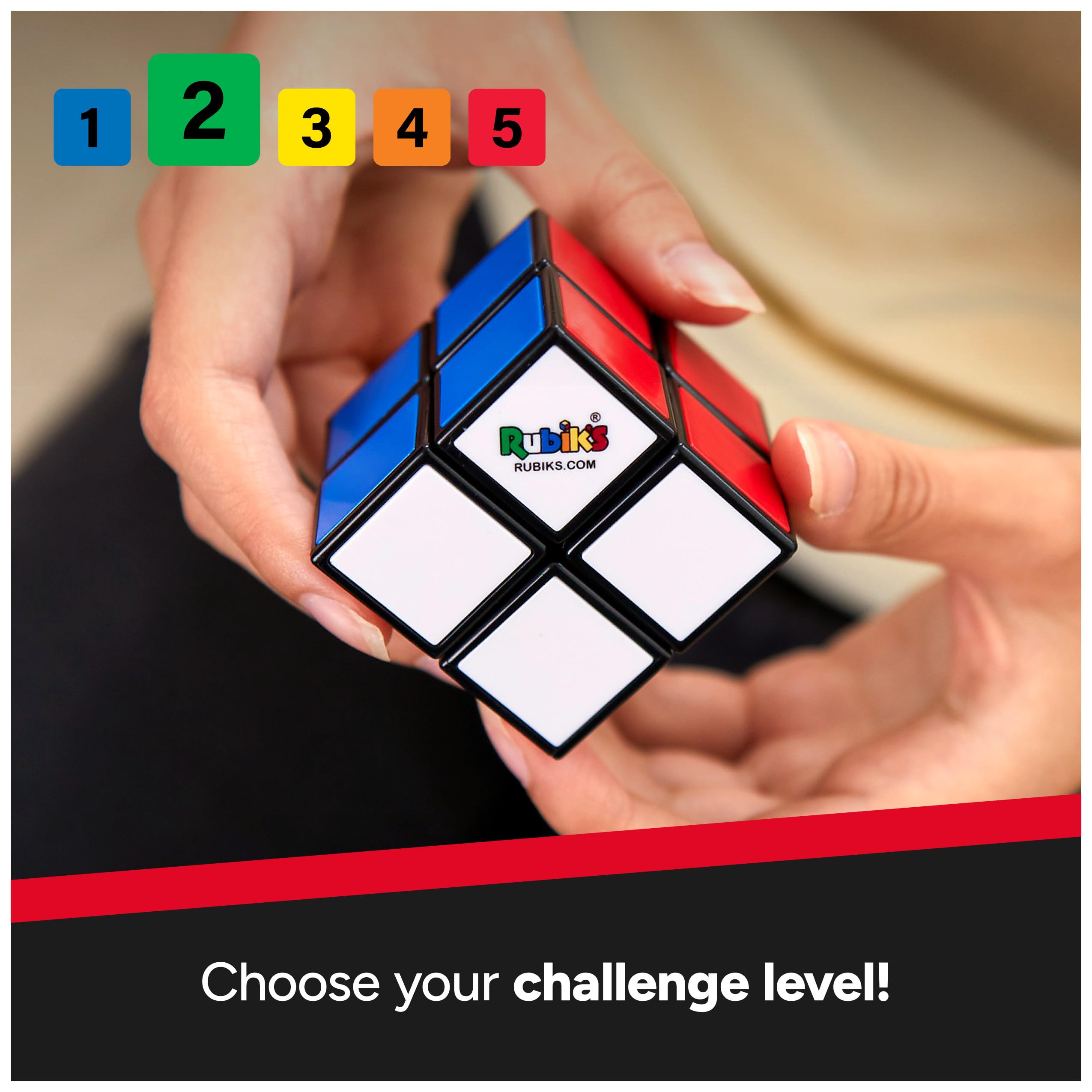 Engage with the Rubiks Cube Challenge and select your preferred difficulty level.