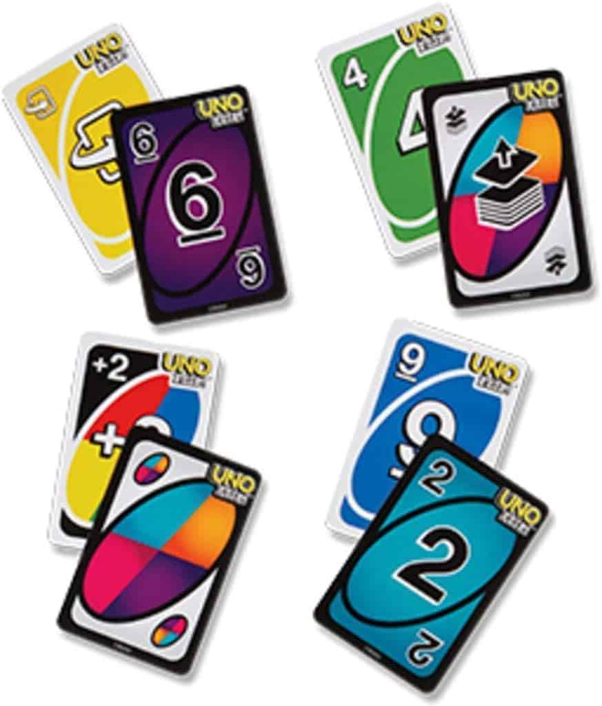 Vibrant Uno cards display excitement and strategy in colorful gameplay.