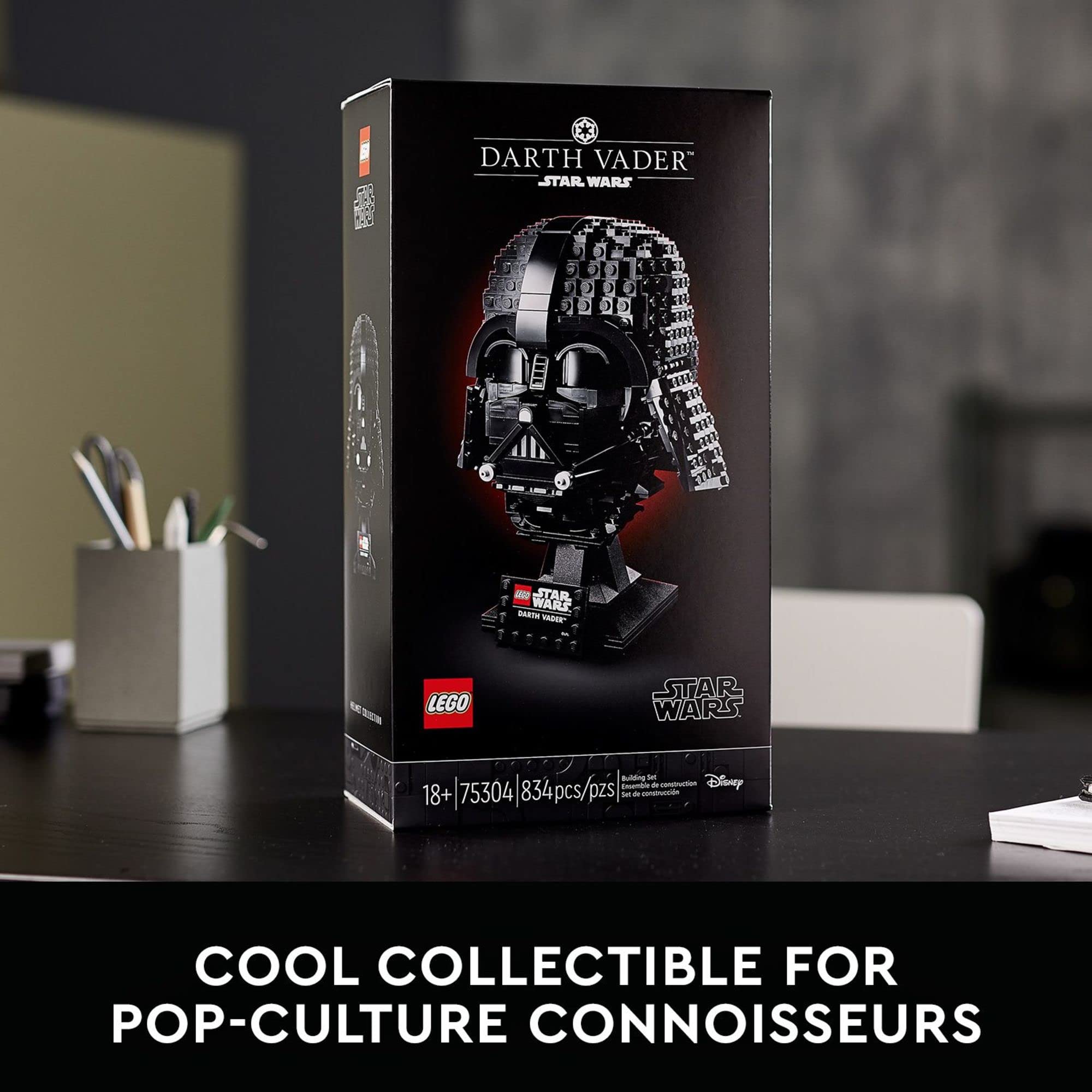 LEGO Darth Vader Helmet Set 75304: A collectible for adult fans and stylish decor.