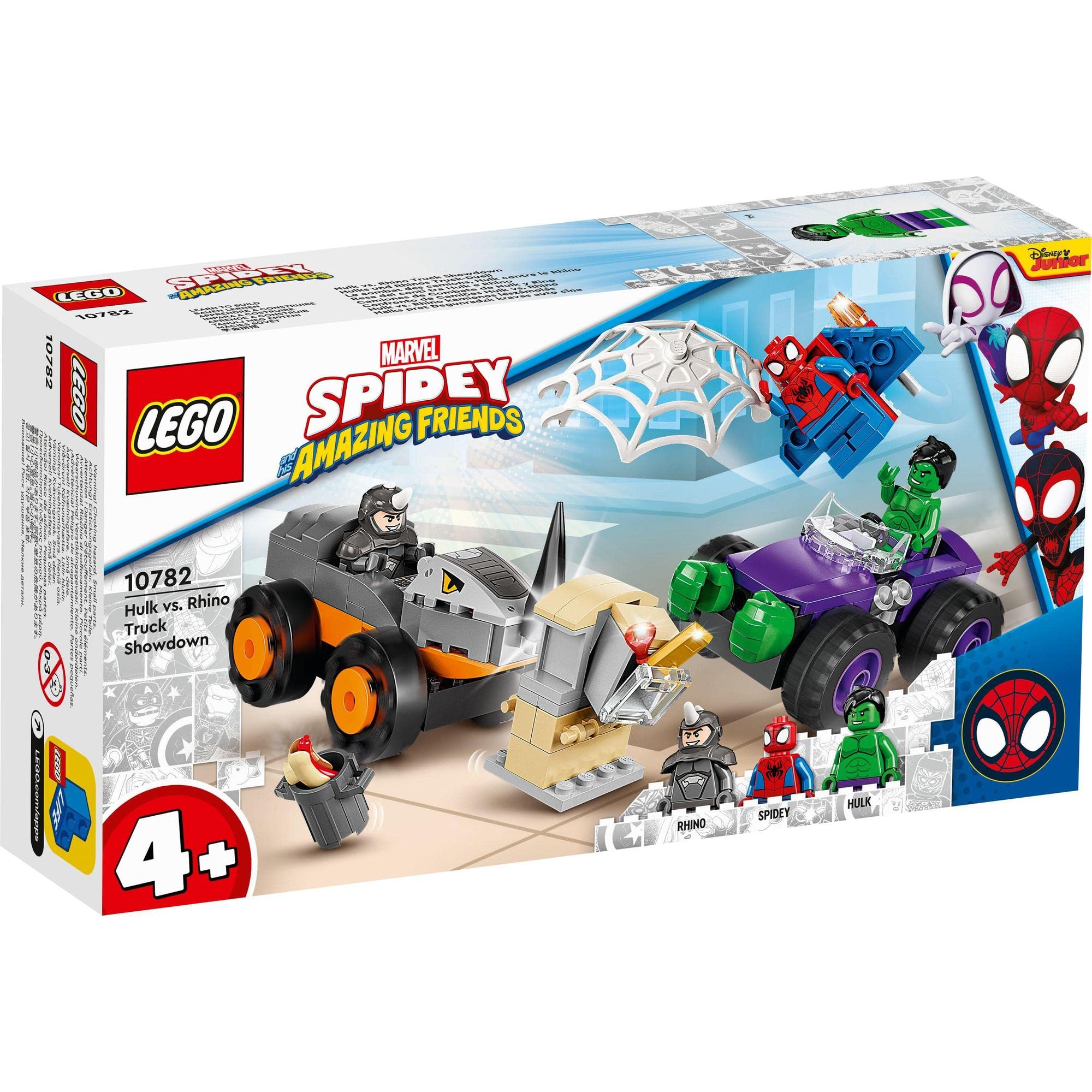 LEGO Spidey Set 10782: Colorful vehicles and mini-figures for imaginative Marvel play.