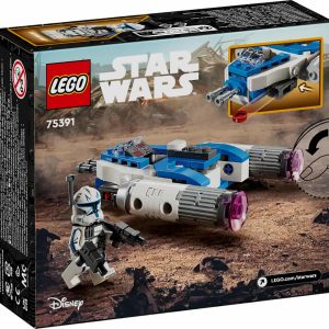 LEGO Star Wars Clone Trooper Starship Set 75391 with action figure and vibrant blue-gray design.