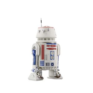 Iconic white droid collectible with blue and red accents, symbolizing sci-fi adventure and technology.