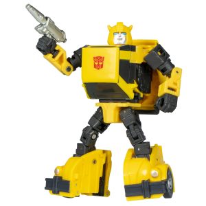 Bumblebee action figure captures classic Transformers spirit with vibrant design and dynamic pose.