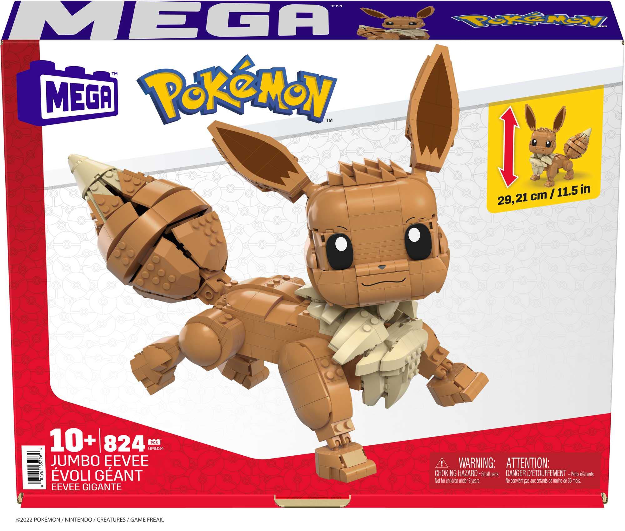 Build Eevee with 824 pieces in this fun, colorful building set for ages 10 and up.