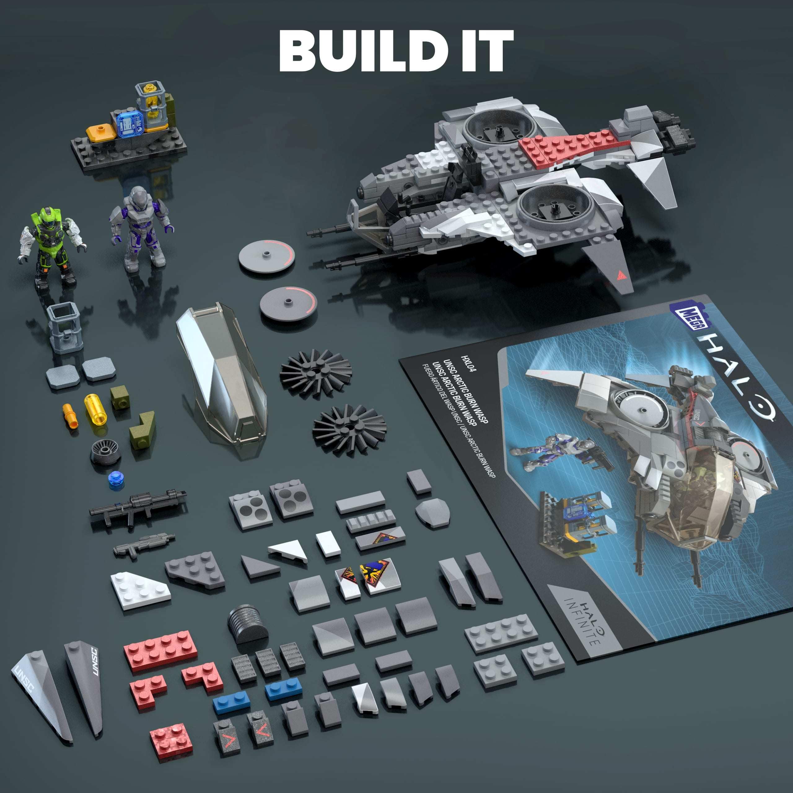 Build a futuristic spacecraft with creative blocks and figures for imaginative adventures.
