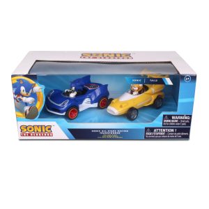 Sonic and Tails toy vehicle set capturing speed and playfulness from the beloved franchise.