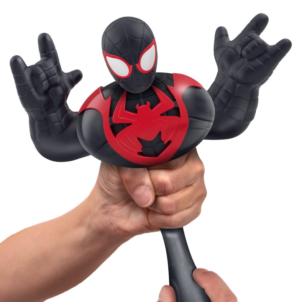 Dynamic Spider-Man toy figurine in black and red, perfect for play and collecting.