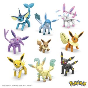 Vibrant Eevee evolution figurines showcasing beloved Pokémon in a captivating collection.
