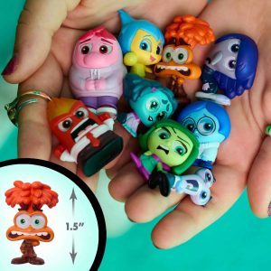 Colorful emotion figurines inspired by animated film characters, perfect for playful collectors and display.