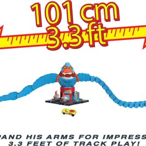 Vibrant playset with a friendly monster and extending arms for imaginative fun and adventure.