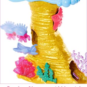 Vibrant coral reef toy with secret hideouts encourages imaginative exploration and ocean learning for kids.