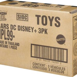 Disney Cars Toy Set packaging for 3 vehicles, featuring bold design and age suitability.