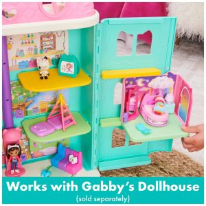 Vibrant Gabbys Dollhouse Playset fosters creativity with colorful decor and whimsical accessories.