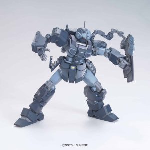 Futuristic Battle Mech Model in dynamic pose, showcasing sleek gray armor and advanced design features.