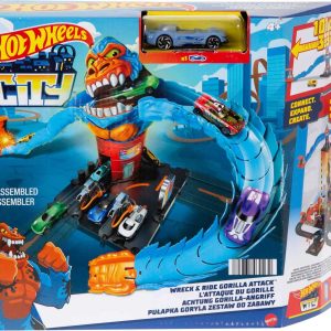 Vibrant Hot Wheels City Gorilla Race Adventure Set for thrilling imaginative play and exciting races.