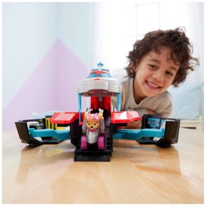 Happy child playing with colorful toy set, inspired by animated series, sparking imagination.