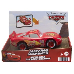 Vibrant Lightning McQueen toy car from Pixars Cars, perfect for imaginative play and gifting.