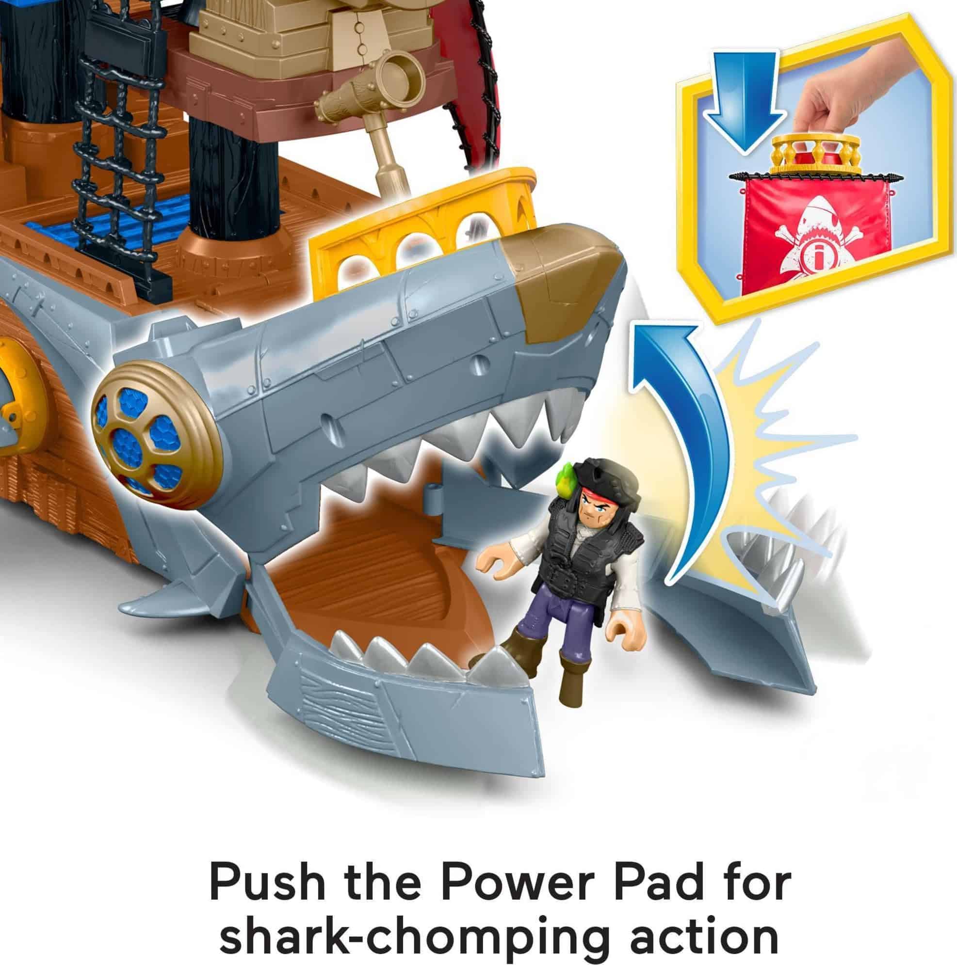 Join the Mechanical Shark Pirate Adventure Toy for interactive, imaginative play in vibrant colors!