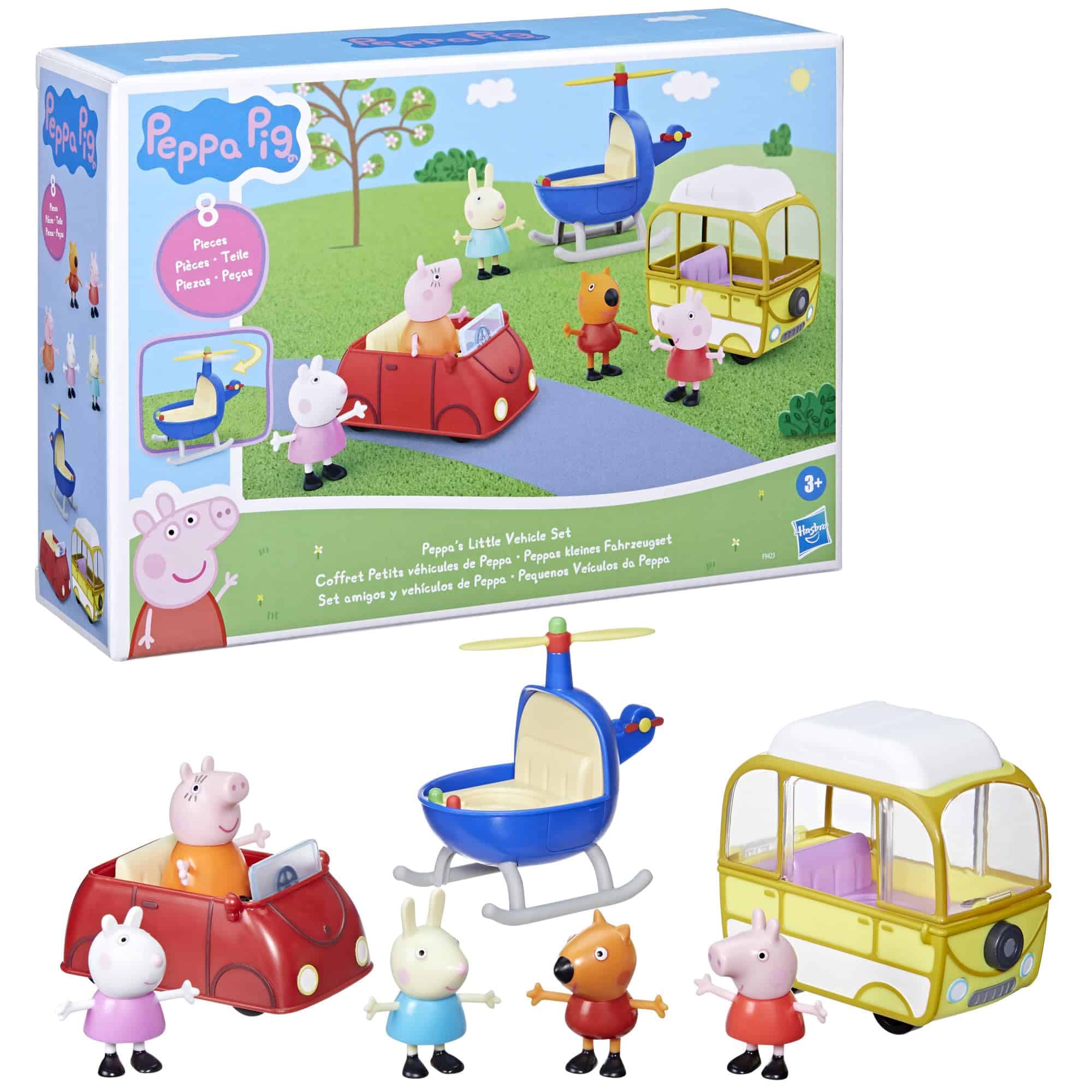 Peppa Pig Adventure Playset with colorful figures and vehicles for imaginative fun and storytelling.