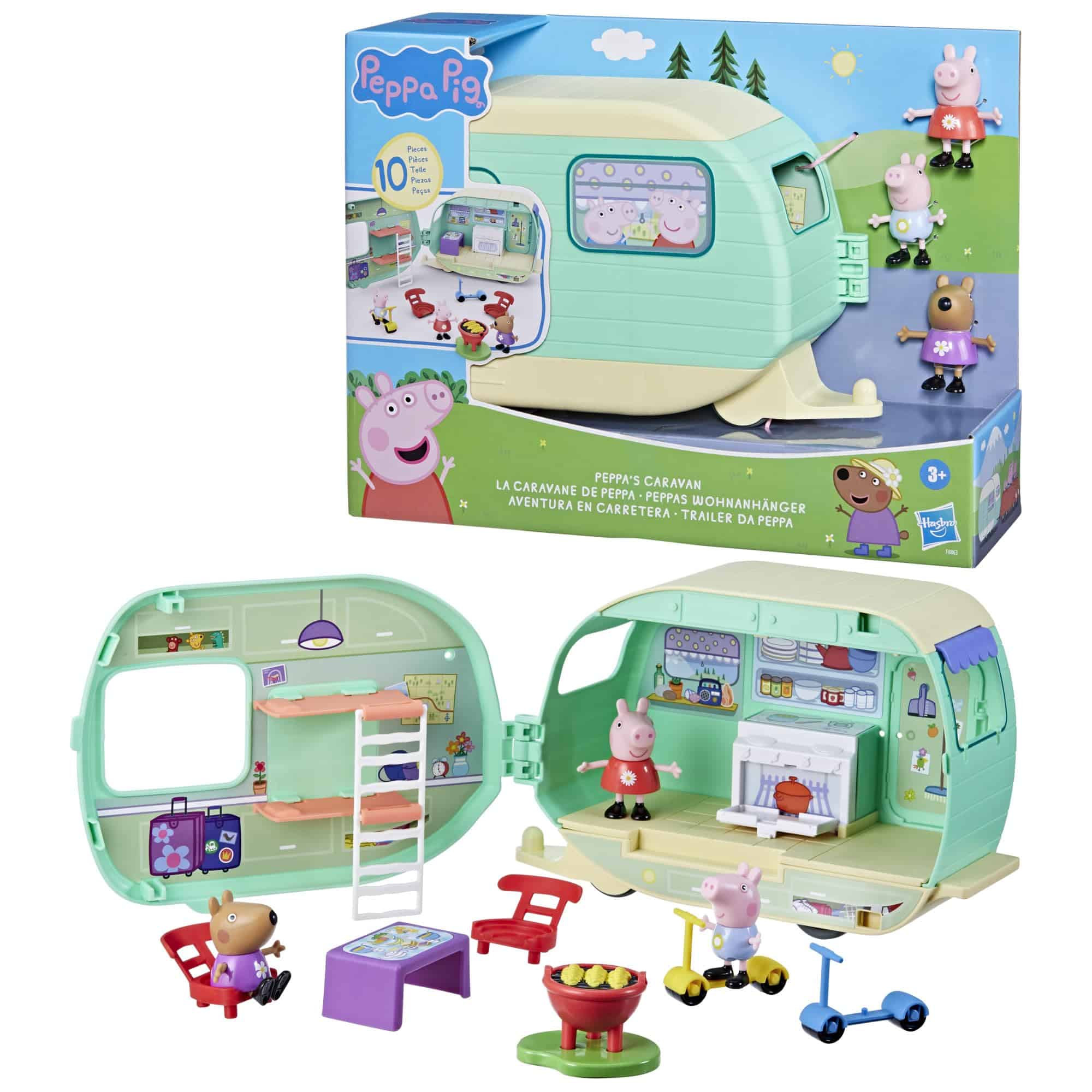 Vibrant Peppa Pig camper van playset sparks imaginative adventures for young fans of the show.