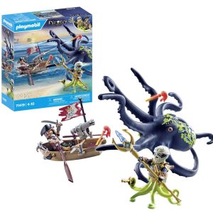 Vibrant pirate play set featuring adventurous pirates and a whimsical octopus on a classic ship.