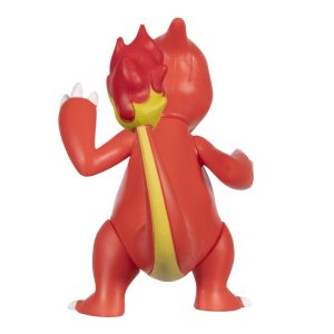 Bright red collectible character figure with playful design and fiery accents, perfect for imaginative play.