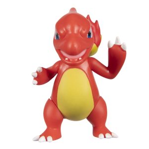 Vibrant red dinosaur character with yellow belly, cheerful expression, perfect for animation fans.