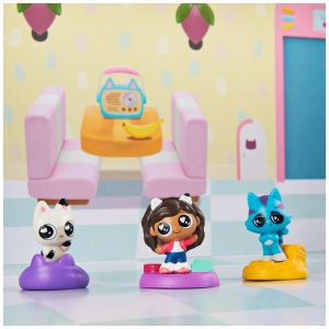 Whimsical dog, girl, and blue fox in a vibrant, playful playroom setting for children.