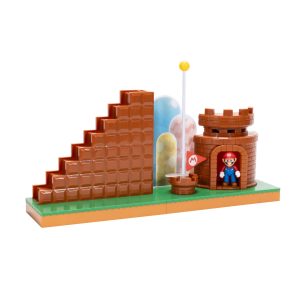 Cheerful plumber at whimsical castle, evoking the charm of classic platform games.