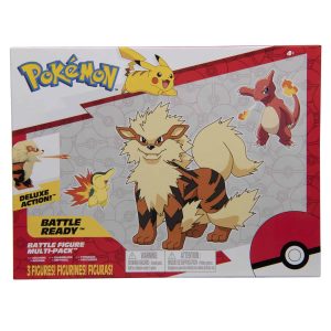 Vibrant Pokémon multi-pack featuring Pikachu and Arcanine for imaginative battles and play.