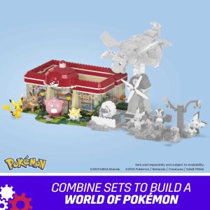 Join Pikachu and Clefairy in vibrant adventures at the LEGO Pokémon Center!