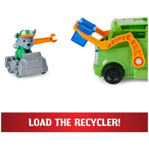 Friendly bear drives a vibrant truck, teaching kids about the fun of recycling.